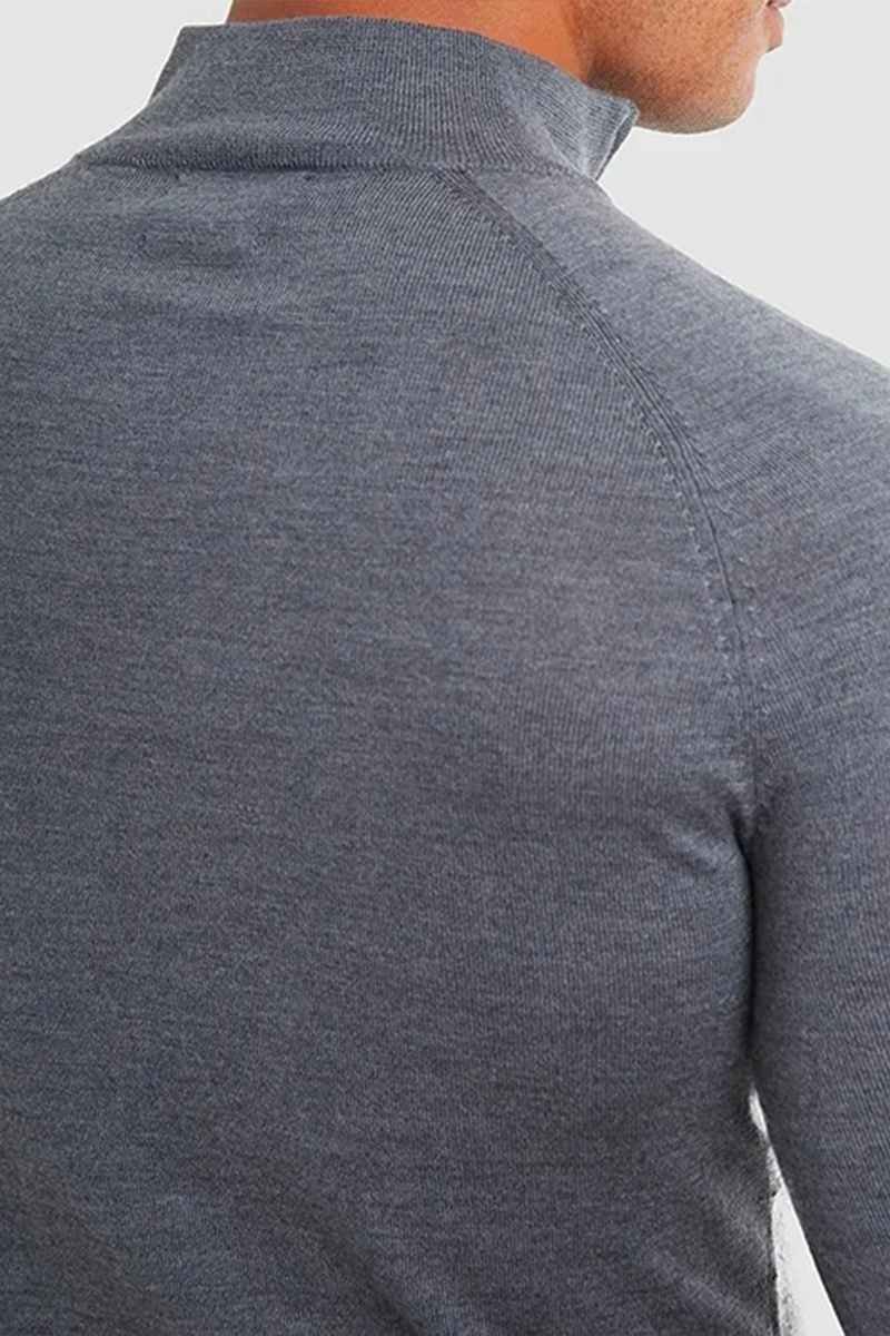 Ruban Half Zip Pullover - Grey